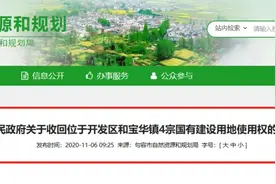 突发！刚刚，句容收回开发区和宝华镇4宗国有建设用地使用权图片