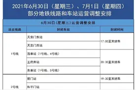 明日首班车至6时30分，北京多条地铁线全线停运图片