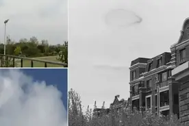 吉林长春上空出现“神秘黑圈”，不停旋转上升，到底是怎么回事？图片