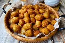 这样炸的丸子，不吸油不回软，外酥里软又开胃，学会过年有口福了图片