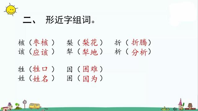 部编版三年级下册第28课《枣核》知识点+图文讲解