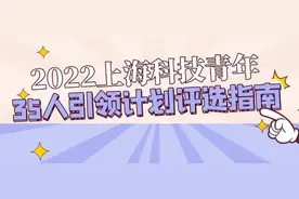 2022“上海科技青年35人引领计划” 评选正式启动图片
