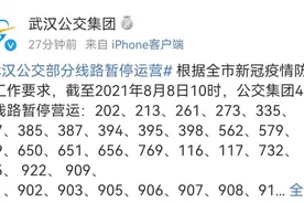 武汉40条公交线路暂停营运图片