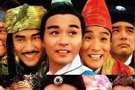 张国荣在《东成西就》的幕后照片，林青霞太美，星爷走错片场图片