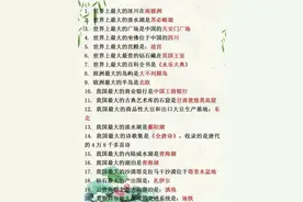 小学生暑假必做：200道知识科普题，扩展孩子的知识量，升学有益图片