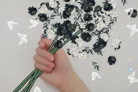 手拿花束教程图片