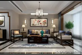 郑州鲁能公馆153平四室两厅，以古色古香的基调，塑造新中式空间图片