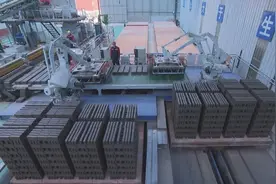 耀州区年产两亿块煤矸石建筑垃圾烧结空心砖项目投产运营图片