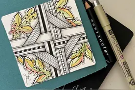 教你用最普通的笔，画出简单有创意的装饰禅绕画，超精致的线描图片