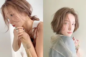 日本女生夏日发色新灵感：低饱和度的浅咖啡色，在阳光下更美呢！图片