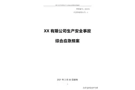 2021年生产经营单位生产安全事故应急预案(新导则编制)图片