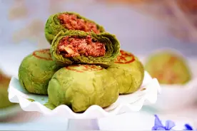 抹茶鲜花饼，花香四溢酥掉渣，一开口停不了！完美配方，一学就会图片