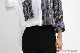 连肩袖休闲衬衣裁剪图图片