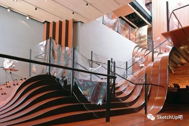最浪的奇葩楼梯建模，SU依然轻松搞定？