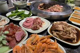 天津最好吃的烤肉自助，母女俩人周末晚餐花130元，您看值不值图片