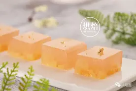 只需一包白凉粉 在家也能做 米其林餐厅级甜点——水蜜桃冻图片