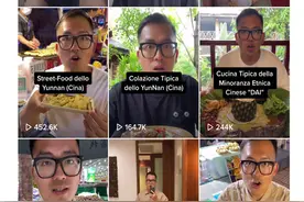 意大利华人小哥爱中华美食 TikTok百万网友跟着他“逛吃中国”图片