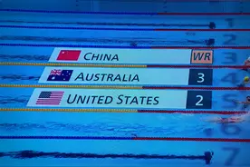中国女子4x200自由泳接力破世界纪录夺冠图片