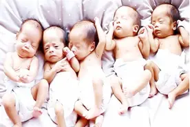 产妇生下6胞胎，宝爸欢天喜地，知道胎儿的性别后，更是无法淡定图片