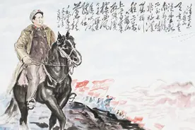 毛主席登上六盘山后，写下一首《清平乐》，全词大气磅礴雄浑豪放图片