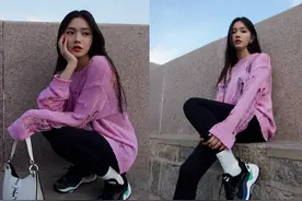 初秋穿粉红色的衣服很美，甜美优雅很有少女感，林允宋妍霏都喜欢图片