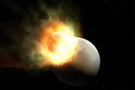 天文学家：95光年外有行星被击中，残骸正飘浮在太空图片