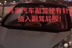 广州一小伙租用共享汽车被针扎，警方介入调查 当事人：车内共发现4根针，一根扎进了屁股图片