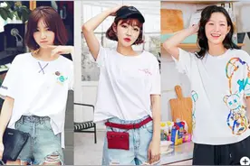 158小个子夏日穿搭，这25套短袖T清新甜美，穿出元气少女风图片