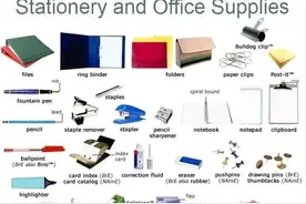 与办公室和文具有关的英语单词图片