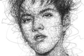 他用一团“乱线”画遍娱乐圈明星，吴亦凡画出了精髓，太形象了吧图片