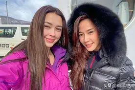 泰国女星Pat日本偶遇女神AumP 激动合影图片