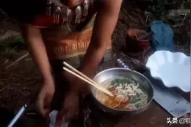 云南农村小姑娘上山捉竹虫子给游人吃，营养价值高，非常好吃图片