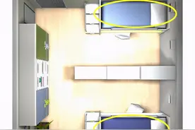 二胎家庭不装上下铺了，一间房2张床独立摆放，3种布局更安全宽敞图片