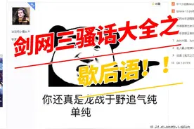 继骚话精后又一封神之作？剑网三有爱玩家的专用歇后语图片