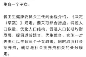 河南拟修改计生条例：明确三孩生育政策、​夫妻双方新增育儿假图片
