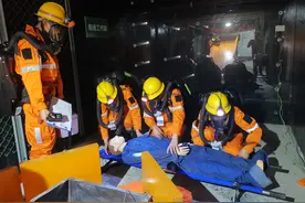 省职业院校师生技能大赛暨全国职业院校技能大赛选拔赛“矿井灾害应急救援技术赛项”在我市开赛图片