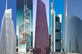 以银行总部看全球GDP前十强——中美摩天楼引领，德意高度均超200图片