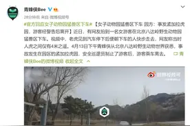 女子动物园猛兽区下车 园方：事发孟加拉虎园，游客经警告后离开图片