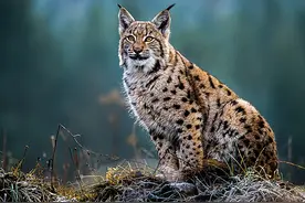 狼见了都要叫大哥的“猞猁”，在森林中到底有多恐怖？图片