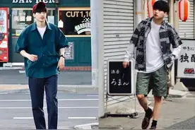 做个阳光清爽的质感boy，男士夏日衬衫+T恤的日常搭配推荐图片