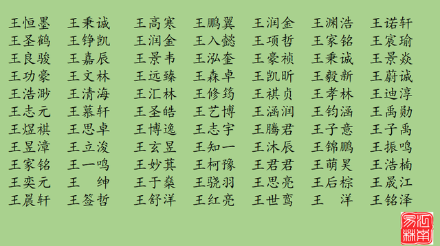 男孩王姓名字大全借鉴（王姓宝宝取名大全好听不重名）