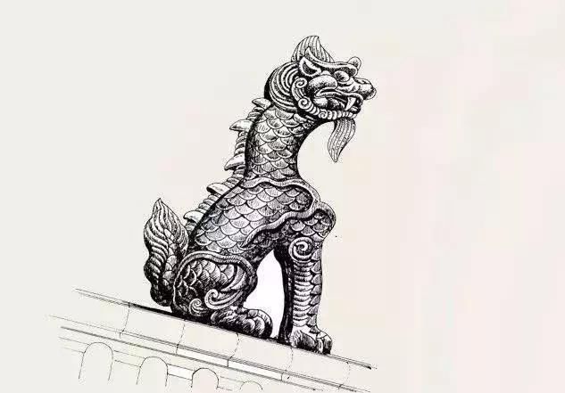 嘲风象征吉祥,美观和威严,而且还具有威慑妖魔,清除灾祸,辟邪安宅的