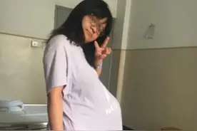 年轻孕妈“悬浮肚”火了，还有这种形状的孕妇？网友：长见识了图片