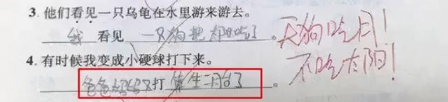“即使爸爸再忙，也会抽空看美女。”看了娃造的句我笑到打鸣