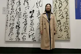 一战成名！靳慧慧一手磅礴大气的草书，成为第七届兰亭奖最靓的星图片