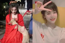 穿戏服撸狗？鞠婧祎再穿绝美红衣，与小狗片场互动搞笑不断图片