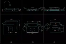 第82期：CAD图库家装酒店专用CAD模块沙发椅子床CAD模型图片