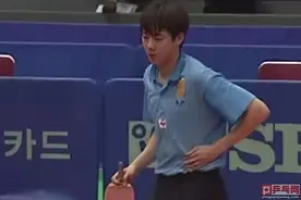 第46届世乒赛，亚欧两位帅哥对决，蒋澎龙3比0横扫波尔图片
