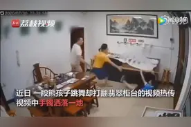 店主回应熊孩子尬舞扯翻一桌翡翠：损失十几万，没责备孩子图片