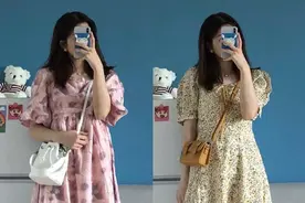 微胖妹子的时尚穿搭：夏天更适合穿连衣裙，显瘦遮肉肉图片